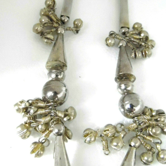 Vintage 80's Necklace Large Alloy Chunky with bell - Picture 6 of 8